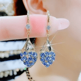 Purple Heart Loving Earrings